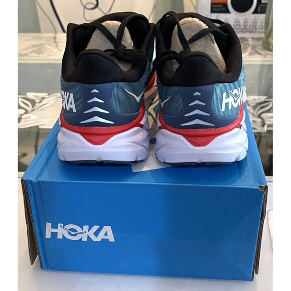 Hoka One One Clifton 8 Men’s 7.5D Blue White Running Sneakers Shoe NO BOX - Picture 3 of 7